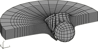 刚性弹丸对板材的侵彻分析（ABAQUS 6.16帮助文档第2.1.3节）的图6